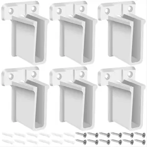 6 Pack Wire Shelf End Brackets Closet Shelves Brackets Plastic Wall Mount Shelf Brackets with Screws for Shelves Closet for Christmas New Year Home Use
