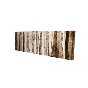 Begin Home Decor 2080-1648-LA71 16 x 48 in. Modern Trees Brown Canvas - Abstract Forest Wall Art Decor