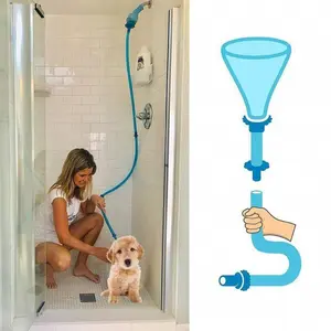 5ft Flexible Pet Shower Head with Hose | No-Install Bathtub Faucet Attachment | Baby Bath & Hair Washing | Portable & Universal Fit | Grooming Supplies