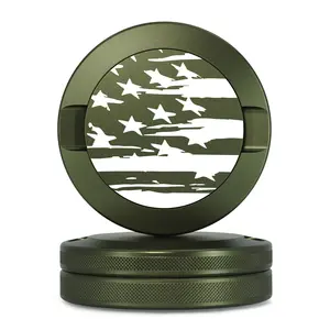 Premium Metal Storage Can - Laser Engraved Aluminum Tin, Metal Can, Portable EDC Container, Gift for Him, Travel-Friendly Organizer, FLAG Edition