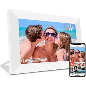 Frameo 10.1" Digital Picture Frame White,  WiFi Digital Photo Frame with IPS  Screen, 1280x800  Display, 32GB Auto-Rotate Wall Mountable, SD/USB Slot,  Sharing via Frameo App