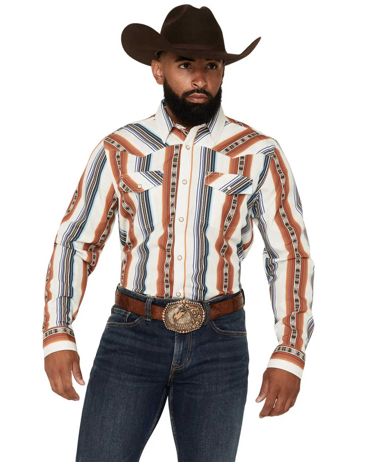 Rank 45 Men's 45&Reg; Men'S Rodeotek&Trade; 2.0 Rider Striped Print Long - Rmfa26w15-Iv