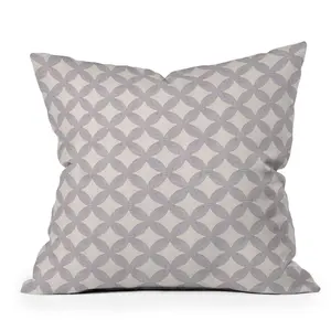 16"x16" Holli Zollinger Junglia Weave Square Throw Pillow Gray - Deny Designs