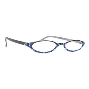 The Marvelous, (Bling) Women Reading Glasses W (Full Bottom) (Blue Multi) Genuine European Crystals  +1.50..+2.75 (Black)   NY Fifth Avenue