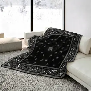 Vintage Paisley Cooling Blanket, Q-MAX>0.3 Ultra Breathable Cool Touch, No-Sticky Summer Throw Blanket for Dorm, Office, Air-conditioned Rooms