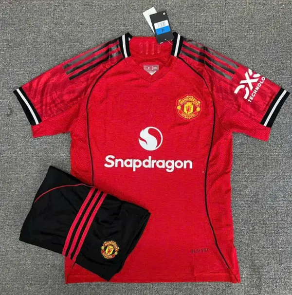 Manchester United 25/26 Men's Away Football Jersey (Red Version)