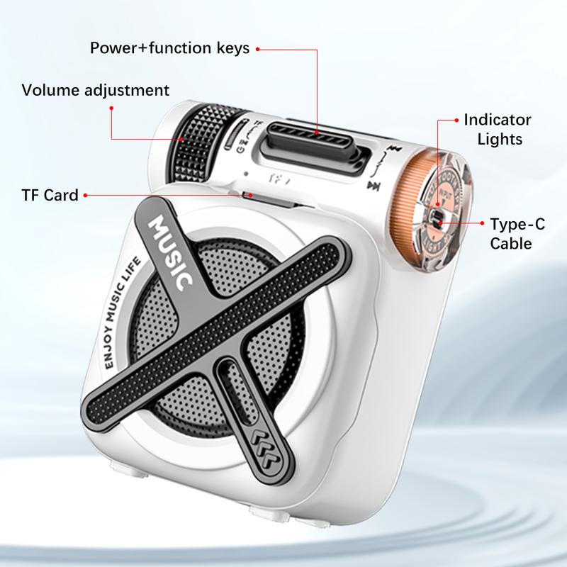 CHENYUNN.US M3 Studio Audio Mini Portable Bluetooth Speaker with 3D Sound Bass Boom Waterproof Racing Style for Office Sports Outdoors Travel Black Compact Stereo CY