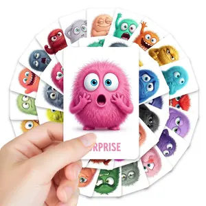 Emotion Monsters Cards with Explanatory Texts, Cute Emotion Cards, Self-Regulation Tools, Social-Emotional Learning, Mood Management