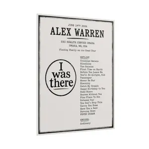 Alex Warren Setlist Poster  Omaha 2026 Concert Print  CHI Health Center Omaha Wall Art  Finding Family on the Road Tour  Music Poster