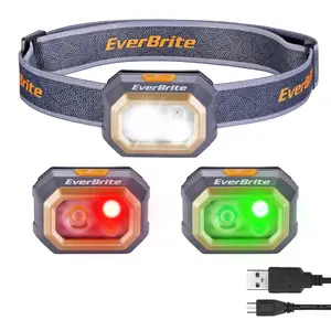 #JumpstartSale EverBrite Rechargeable Headlamp, 700 Lumens Head lamp for Adults, 6 Modes with White/Red/Green Light, 60° Adjustable LED Headlight for Hunting, Running, and Hiking