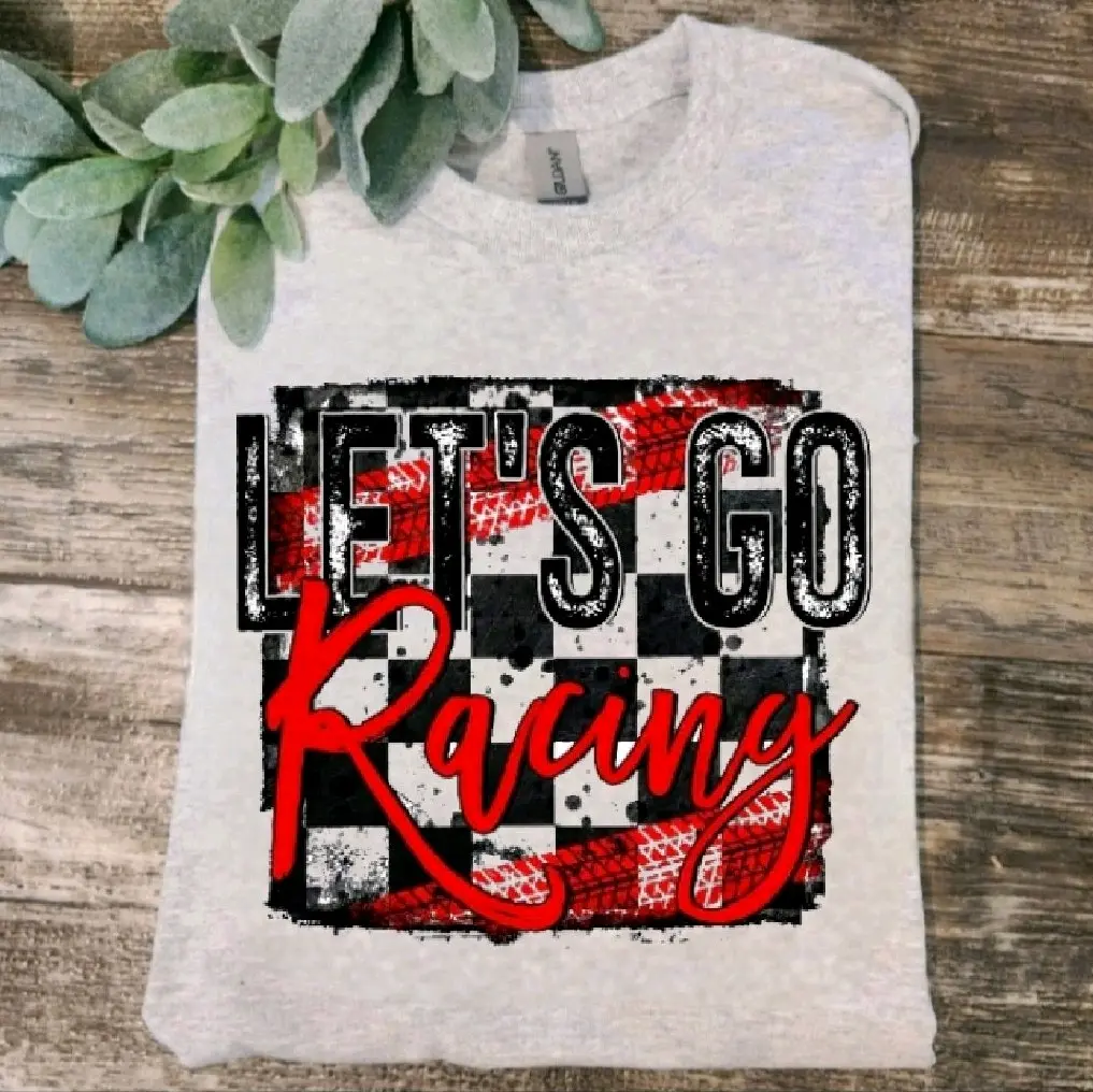 racing shirt checkered flag lets go racing cute popular trending race Short Sleeve Tshirt racing shirt checkered flag lets go racing cute popular trending race Short Sleeve Tshirt