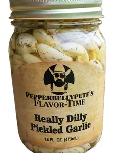 Pepper Belly Pete's Really Dilly Pickled Garlic - 16 oz jar