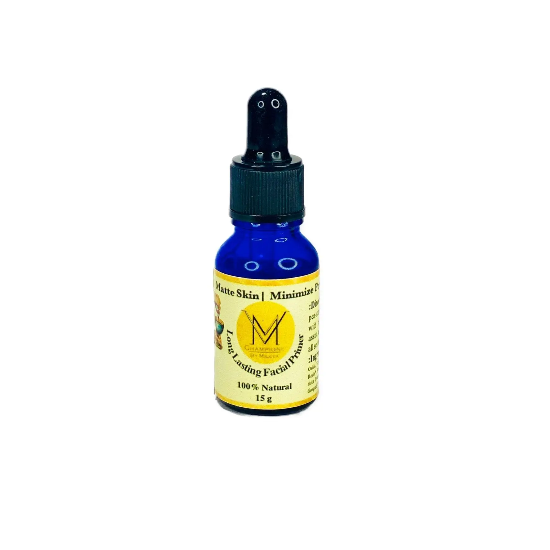Natural Blemish Primer 15 mL Organic Safe Waterproof Long Lasting for Oily Skin Large Pores and Mid-Day Shine