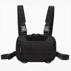New Outdoor Sports Chest Bag, Hiking Pack, Multi-Functional Vest Bag, Camouflage Large Equipment Backpack, Nylon Material, Tool Bags