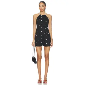 Maude Club Nica Romper in Black Sand