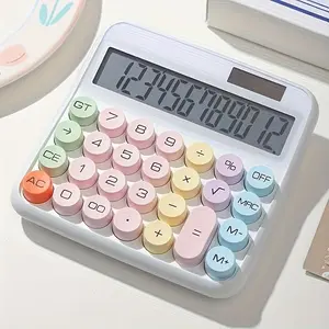 High Precision 12-Digit Portable Desktop Calculator, Large Display & Buttons, Battery-Free, Ideal for Students & Office, Halloween Gift