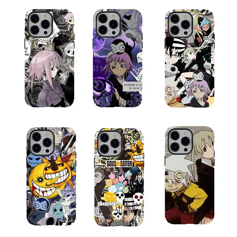 Dark Gothic Soul Eater Crona Custom Rubber Smartphone Casing, Shockproof Polycarbonate Protector, Heavy-Duty Drop Protection Cover for iPhone 11-17 Pro Max Plus Accessories