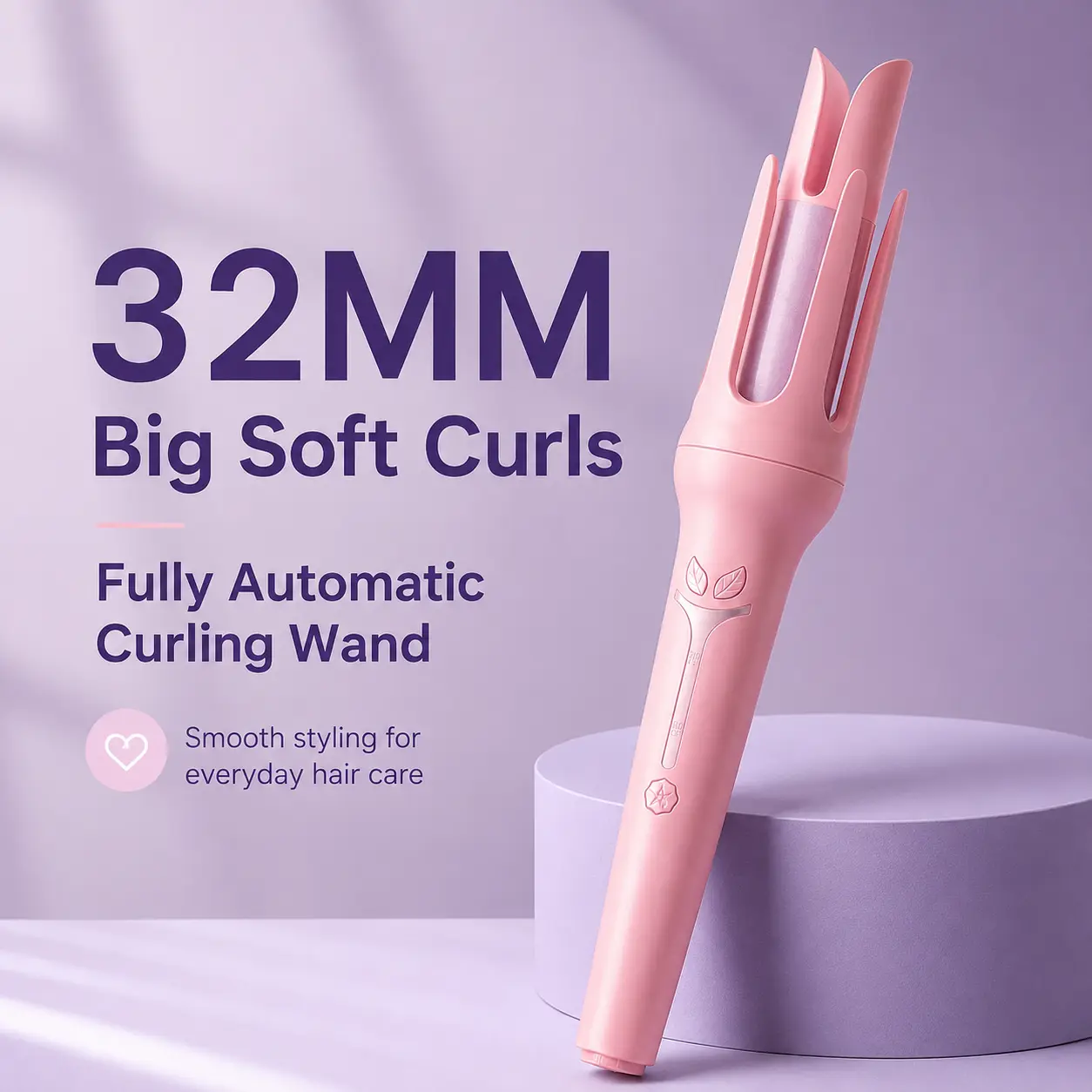 32mm Automatic Hair Curler for Women, Large Curling Wand with Korean Style Big Curls Design for Easy Hair Styling