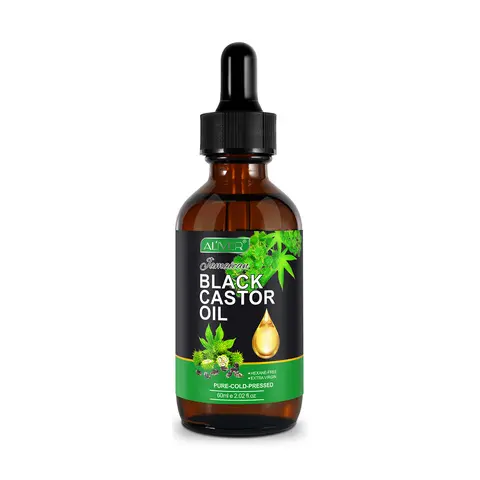 Aliver Nourishing Pure Black Castor Oil Hair Serum - Unisex, External Use Only, 60ml*1 (2.02 fl. oz) for Comfortable Haircare