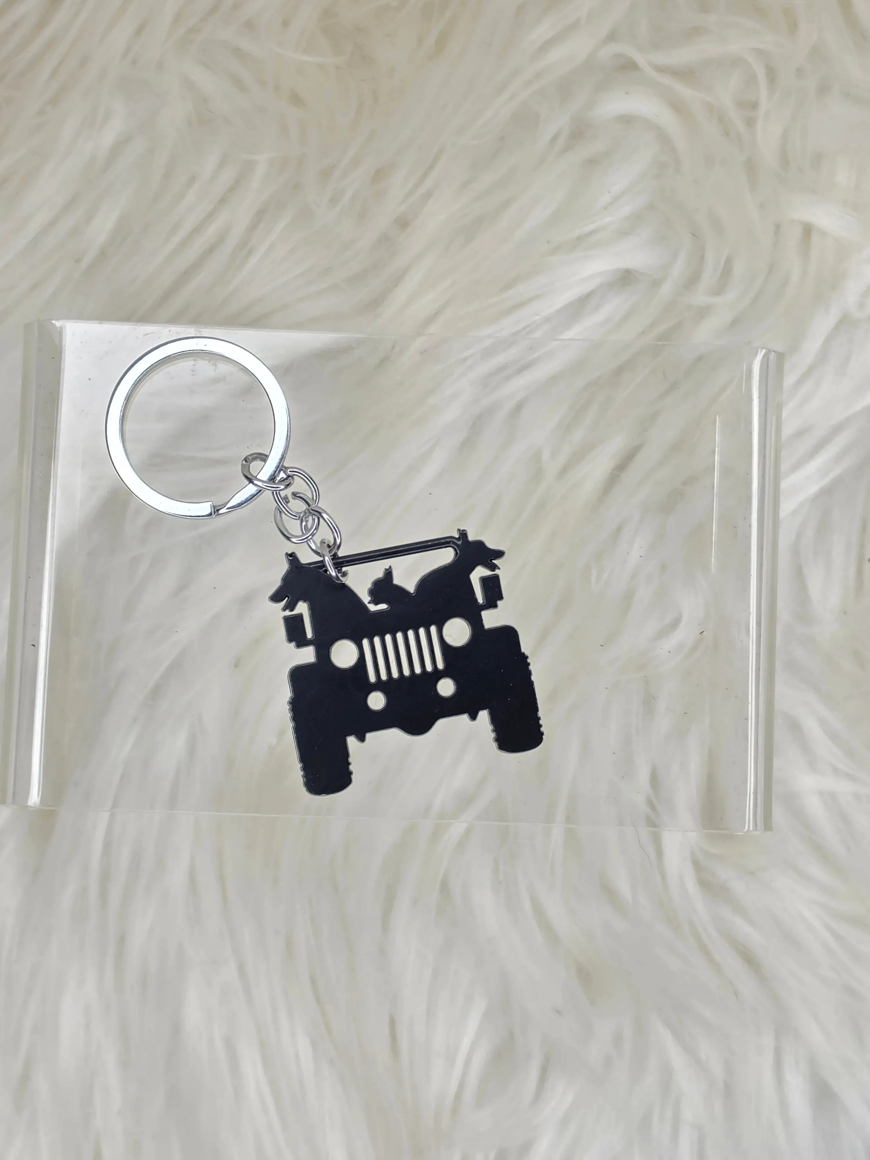 4x4 Front View Metal Keychain | Off Road 4x4 Lover Keychain Accessory