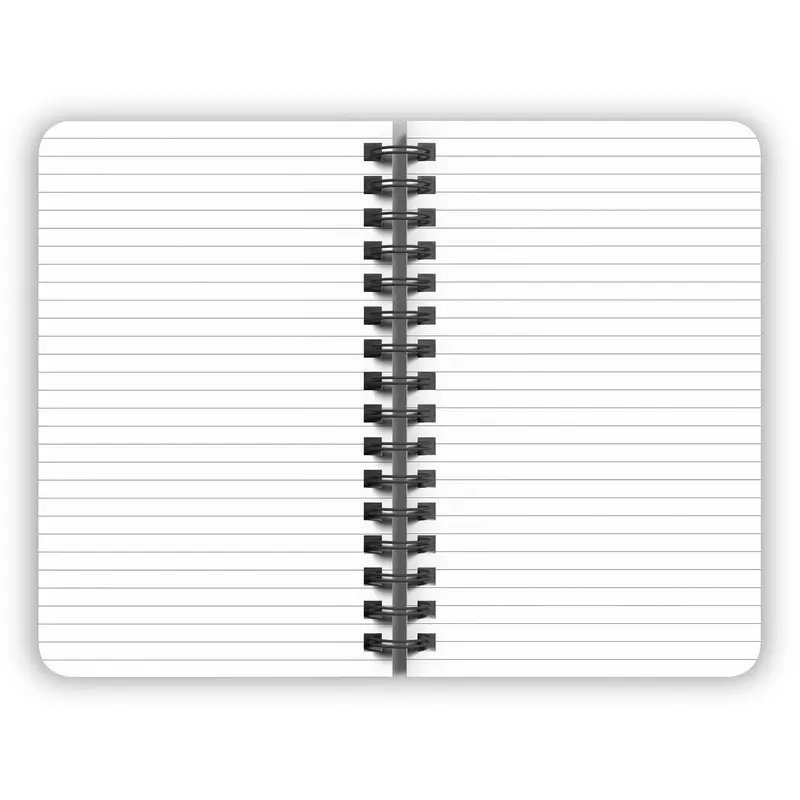 Black Floral | 5.25 x 8.25 Inch Compact Wire Journal | Non-Dated | Foil Stamped Cover | BrownTrout | Planning Stationery Diary 2