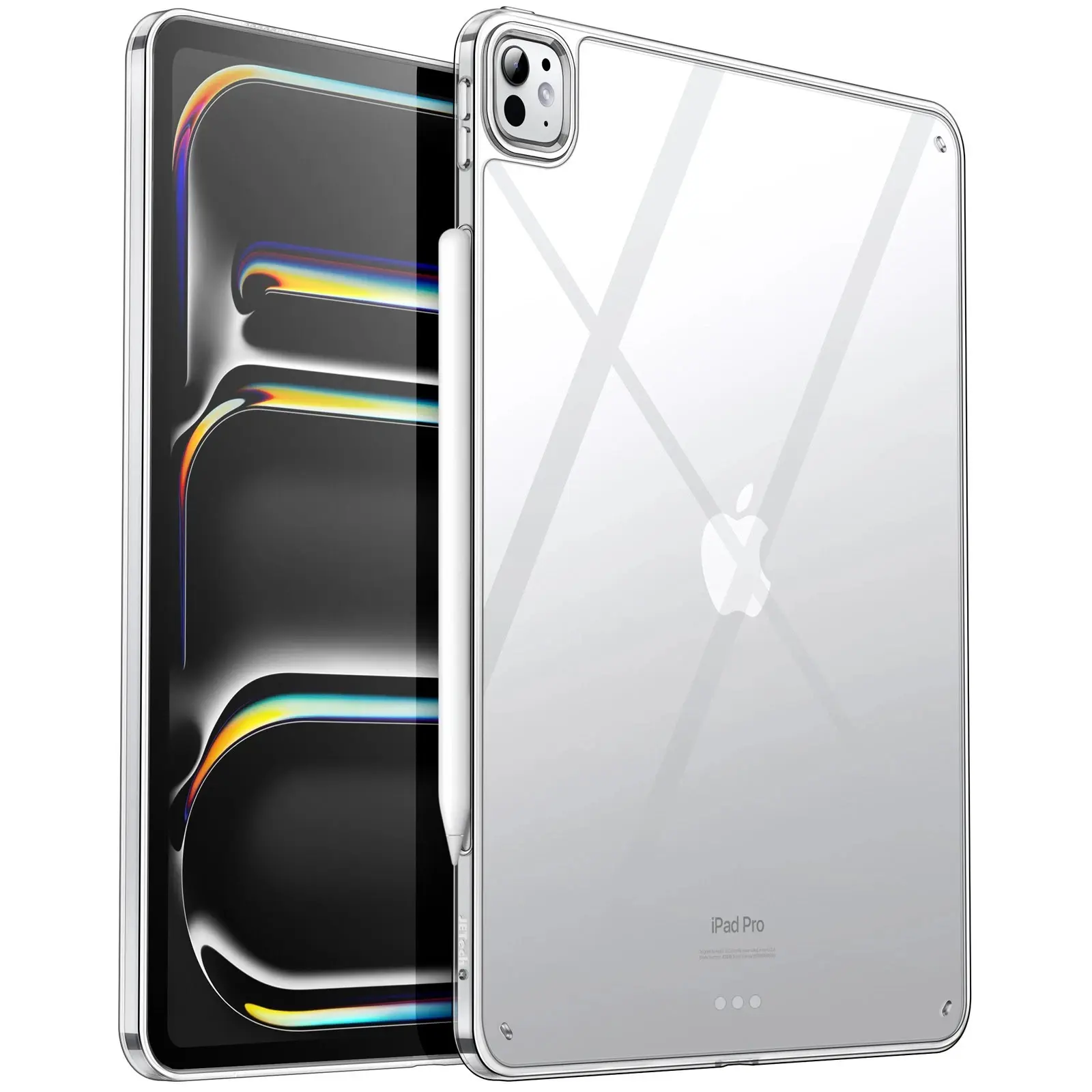 JETech Clear Case for iPad Pro 13-Inch M5 M4 (2025 2024), Hard PC and Soft TPU