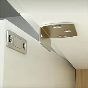 1 Pair Magnetic Door Closer Ultra Magnetic Door Closer Cabinet Catch Latch Cupboard Ultra Thin Automatic Closer Lock Invisible Strong Door Stopper Wardrobe Anti Rust Hardware Rack Magnet 1.65x0.39in With Screws