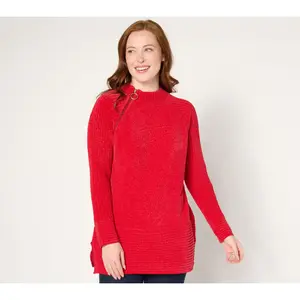 Denim & Co. Adaptive Archives Chenille Tunic Sweater
