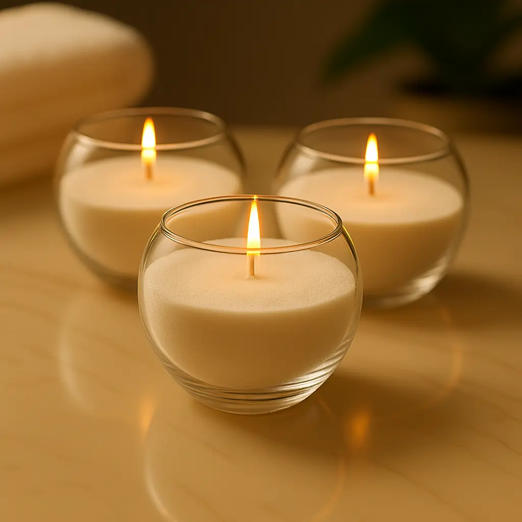 White Tea Pearl Sand Candle Set - 3 Premium Soy Candles with Clean Fresh Spa Vibes for Relaxation Aromatherapy & Home Décor