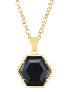 Natural Hematite Crystal Necklace – Hexagon Design | TikTok Viral Jewelry