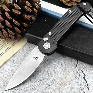Outdoor Folding Pocket Knife 3.2-Inch D2 Steel Blade, Durable Aluminum Alloy Handle Suitable for Camping, Climbing & Everyday Carry EDC Tool