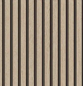 Extra-Long Faux Wood G Slat Peel & Stick Wallpaper, 17.3"x236" Large Roll PVC Vinyl, Waterproof Contact Paper for Seamless Look Wall Makeover