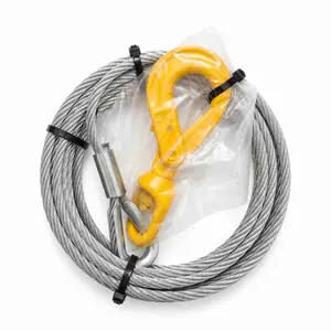 3/8" x 50' Winch Line with Self-Locking Hook