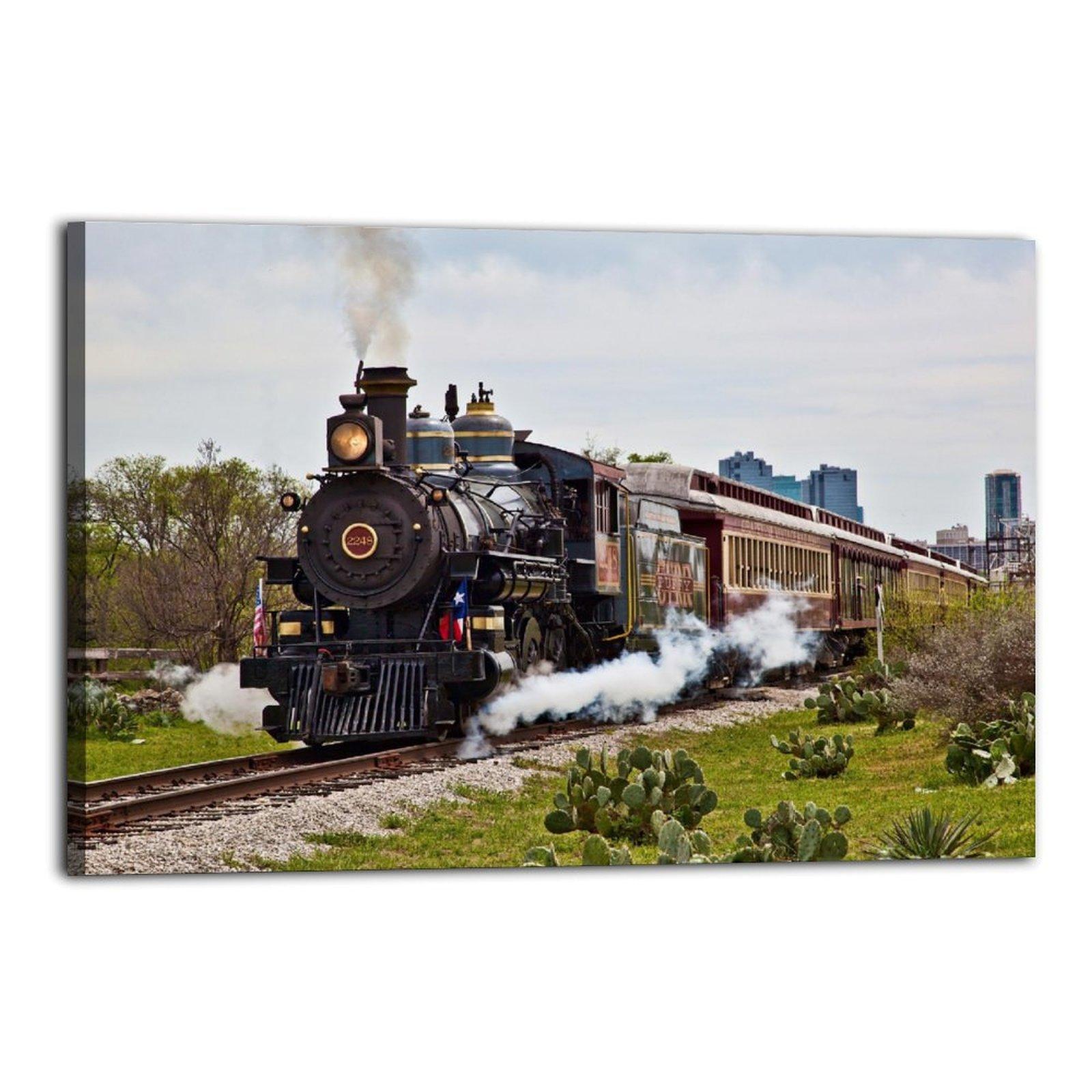 Old Vintage Steam Train Poster Decorative Painting Canvas Wall Art Picture Print Modern Family Bedroom Decor