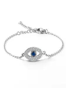 Women's Fashion Evil Eye Crystal Bracelet Unique Eye-Shaped Jewelry Charm Bracelet for Girls Women Party Gift Sparkling Zircon Bracelet