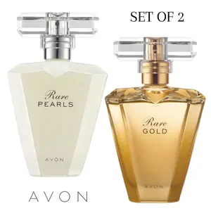 AVON Rare Pearls EDP 17 fl.oz & Rare Gold EDP 1.7 fl.oz SET of 2 - Regular Edition Perfume Collection