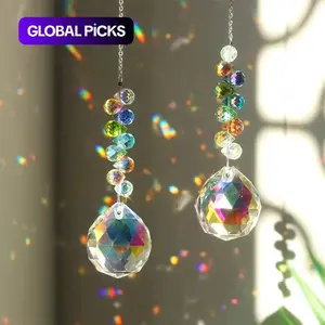 Artificial Crystal Ball Sun Catcher, 1/2pcs Hanging Prism for Garden & Home Decor, Glass Hanging Decor for Window Car Home Wind Chimes #GLOBAL PICKS