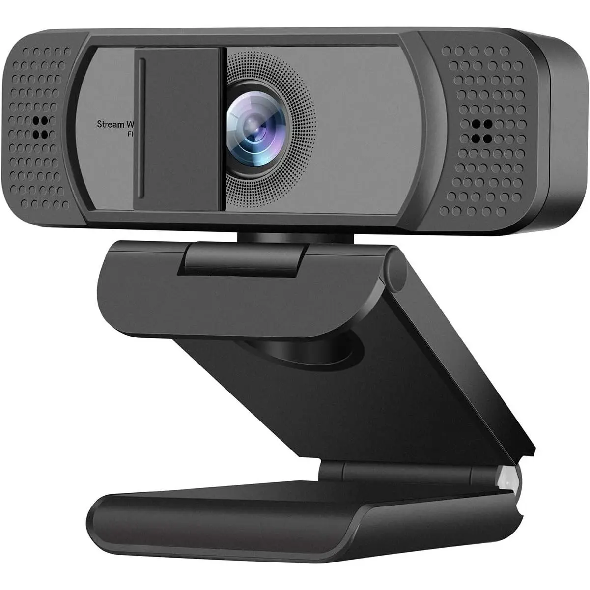 1080P Webcam with Microphone for PC Streaming, Web Camera for Desktop with  Cover, 100? Wide Angle, Auto Light Correction, USB Plug&Play Web Cam for OBS/Gaming/Zoom/Skype/FaceTime/Teams/Twitch