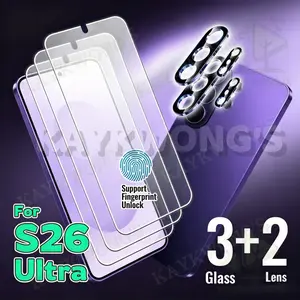 KAYKWONG'S 3pcs Uhd Tempered Glass + 2 Sets 3dag Camera Lens For Samsung S26 Ultra Screen Protector, Anti-Shock Anti-Scratch, High Sensitivity