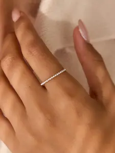 Ladies Ring Pearl Plain Ring 18k Gold Plated Anti Allergy Classic Style Simple Modern Urban Professional Style Matching