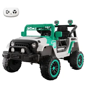 12V Ride on Toy Car with Parent Remote Control, Toddler Electric Car with Spring Suspension, LED Lights & Music Player - Safe Battery Toy for Kids