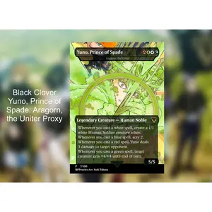 Yuno, Prince of Spade: Aragorn, the Uniter Black Clover Commander Proxy