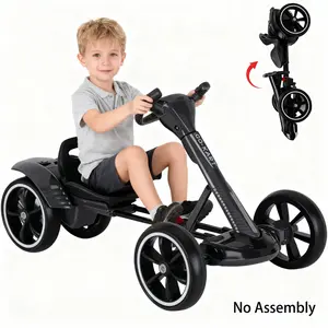 Foldable Electric Ride On Toy Car Go Kart With Remote Control For Kids Boys Girls Outdoor Electric Wiggle Car with Pedal Electric Go Kart with Dual Speeds electric kid