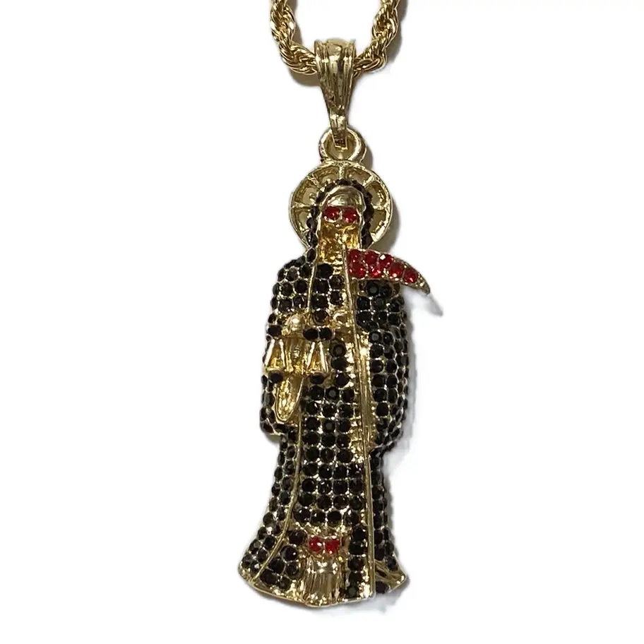 Santa Muerte Necklace 24”