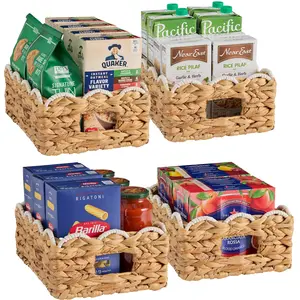 Best Choice Products 9x12 Scalloped Shelf Baskets, Woven Storage Bins, 4 Pack Best Choice Products 9x12 Scalloped Shelf Baskets, Woven Storage Bins, 4 Pack