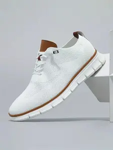 Men's Business Low-Top Casual Sports Shoes, Breathable Comfortable Formal Shoes, Fashion Lightweight Daily Walking Shoes for Boys, Minimalist Shoes