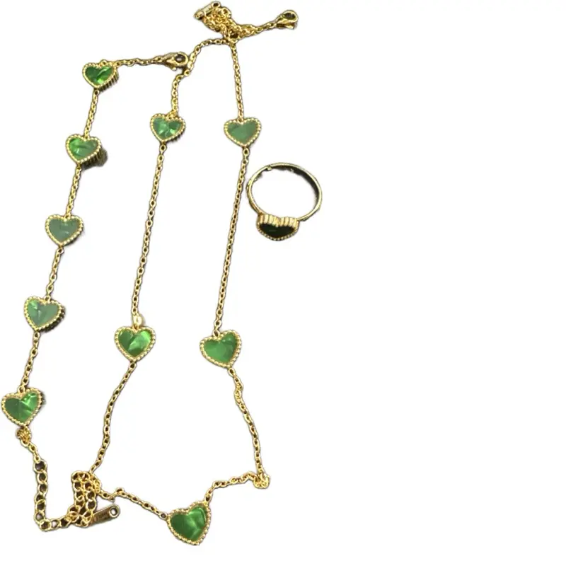 Green Clover Jewelry Set - Dainty Lucky Clover Accessory Bundle for Women, Ideal for Daily Wear & Gifting
