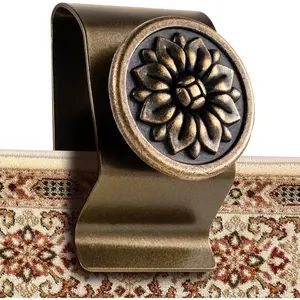 4 Pack Bronze Stainless Steel Quilt Hanger for Wall Display, Tapestry Hangers for Walls