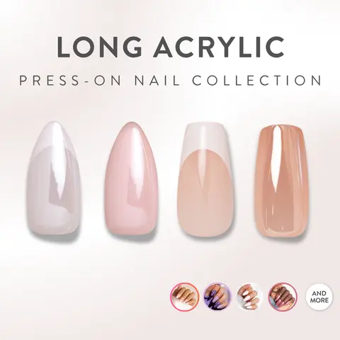 Red Aspen Long Acrylic Press On Nail Collection 💅✨