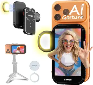 SYNCO XView Selfie Monitor Screen AI Gesture Control, Built-In Fill Light Magnetic 4K/1080p for iPhone 7-17 Series